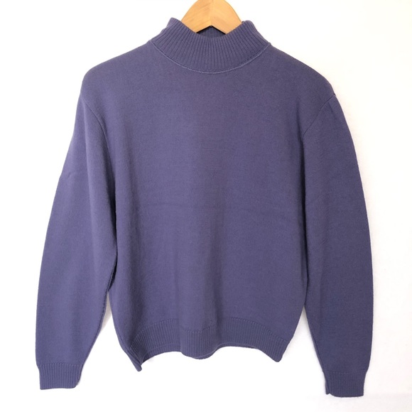 Pendleton Sweaters - Pendleton Mock Neck Lavender Sweater Wool L
